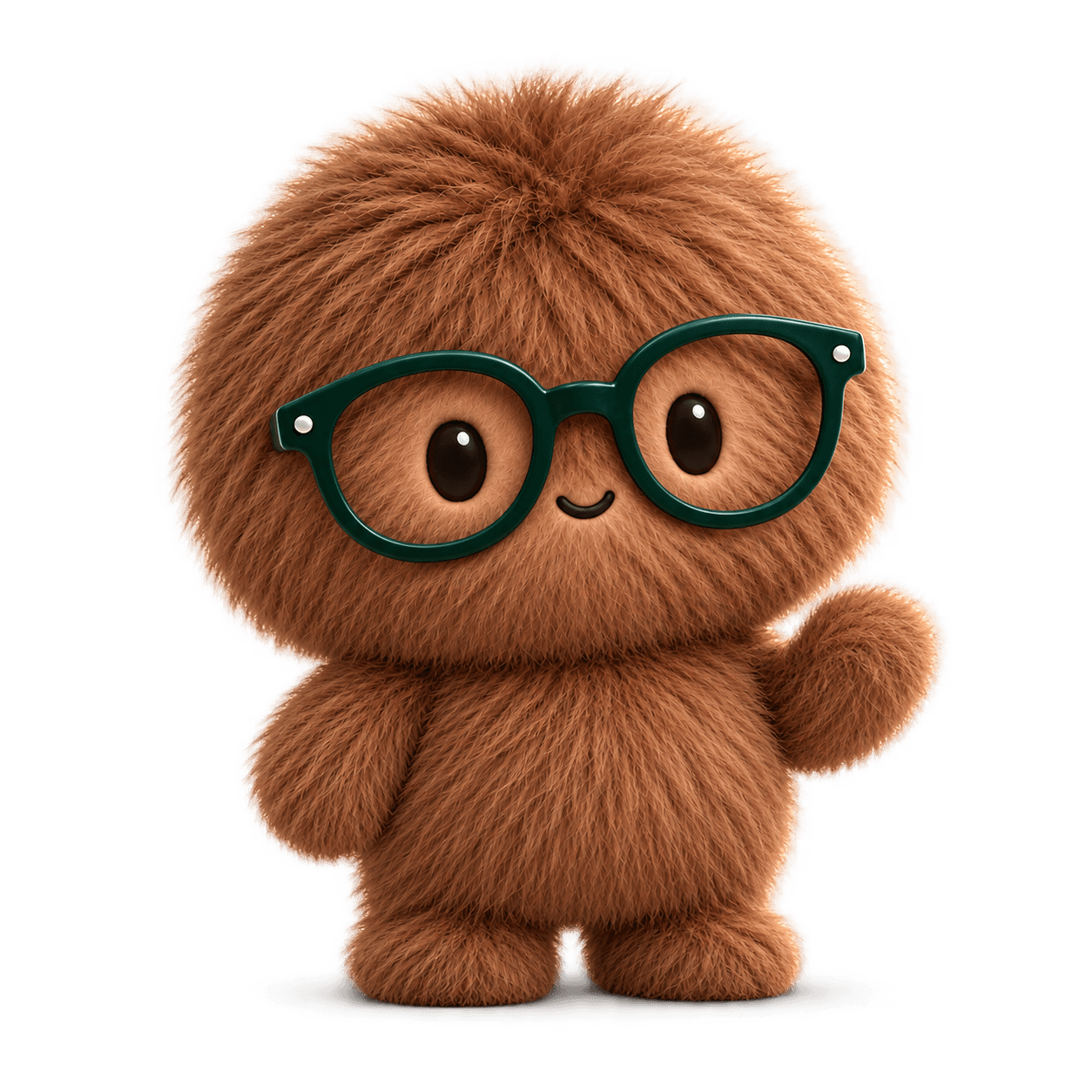 Nerdoulakos, the Nerd’s Lab mascot, wearing green glasses.